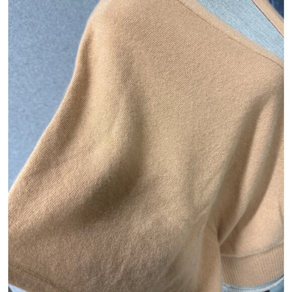 Tory Burch Tan Cashmere Dolman Sleeve Button Cardigan Sweater Size Small FLAW - Picture 8 of 12